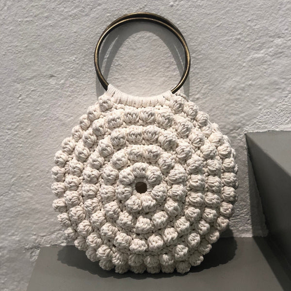 Crochet Bobble Bag Ivory