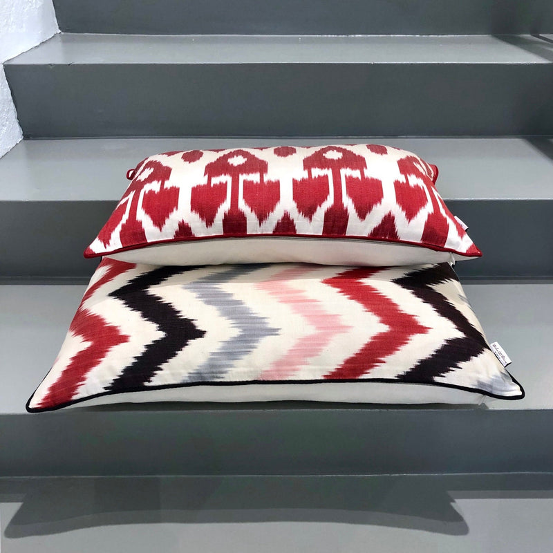 Decorative Multi Color Silk Ikat Pillow 