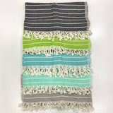 Turkish Towels Bamboo - Gray | Turquoise | Blue | Green | Black Front Angle view